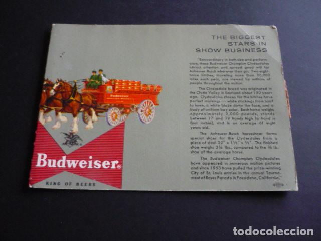 Postales: CERVEZA BUDWEISER POSTAL PUBLICITARIA DOBLE - Foto 1
