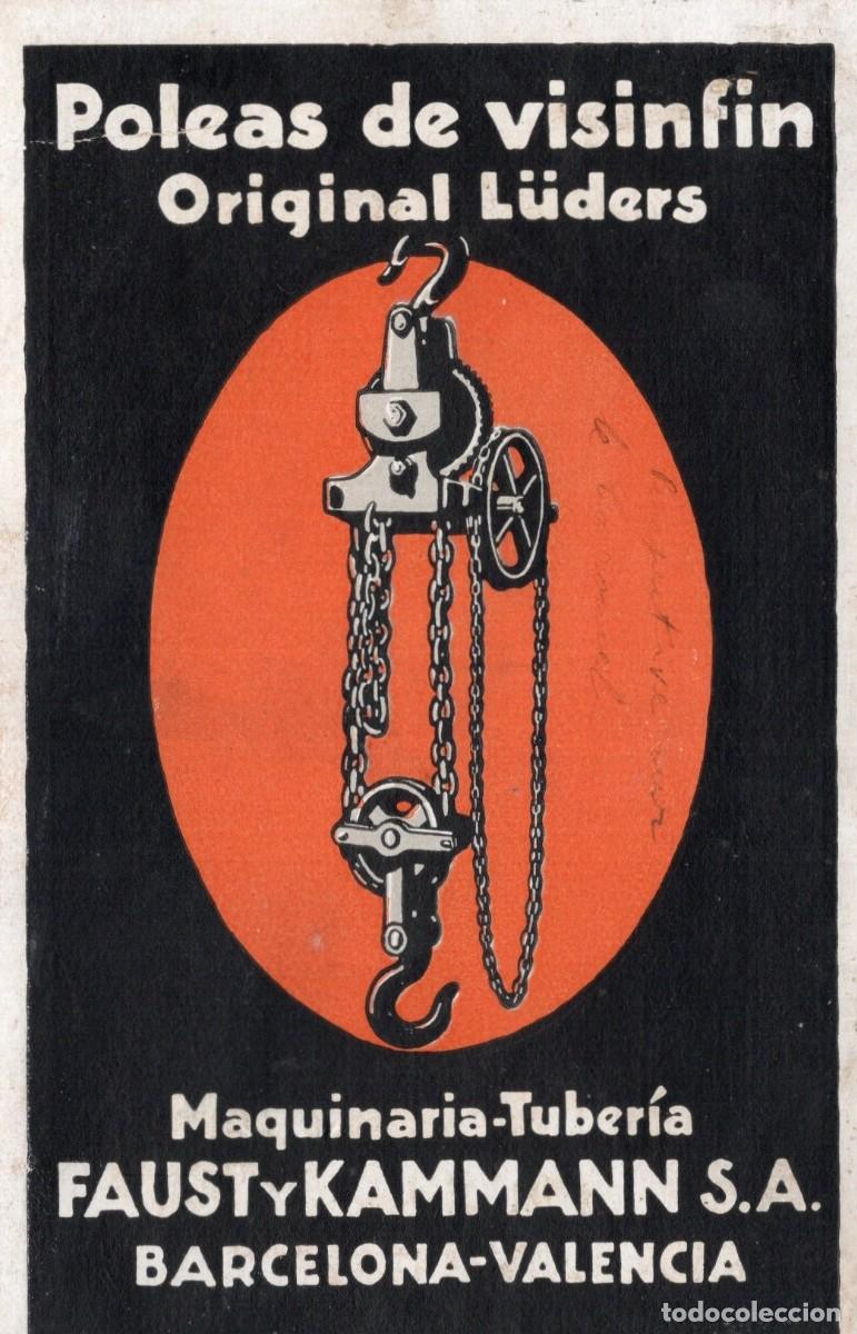Postales: POLEAS DE VISINFIN. FAUST Y KAMMANN. BARCELONA Y VALENCIA - Foto 1
