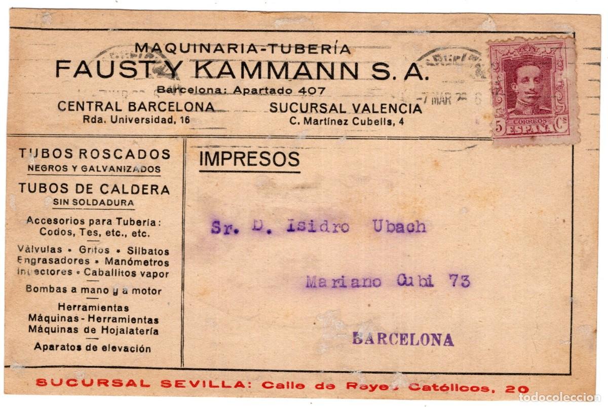 Postales: POLEAS DE VISINFIN. FAUST Y KAMMANN. BARCELONA Y VALENCIA - Foto 2