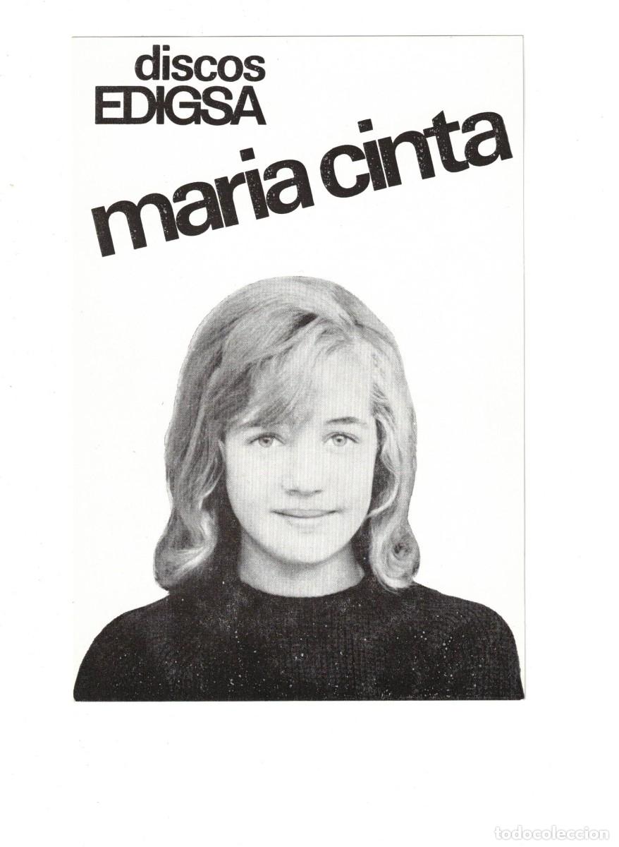 Postales: MARIA CINTA. DISCOS EDIGSA - Foto 1