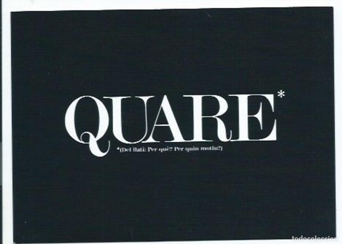 Postales: &rdquo; QUARE &rdquo;.- PUBLICIDAD - Foto 1