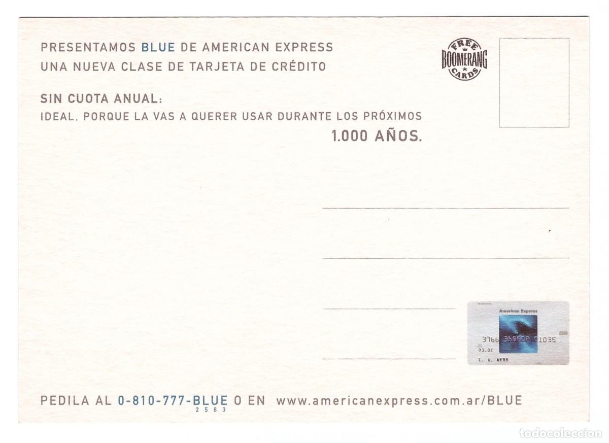 Postales: ARGENTINA // AMERICAN EXPRESS // TARJETA BLUE - Foto 2