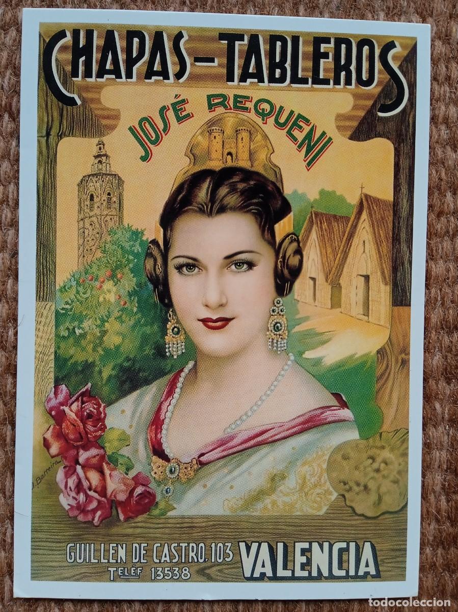 Postales: CHAPAS Y TABLEROS JOSE REQUENI - VALENCIA - Foto 1