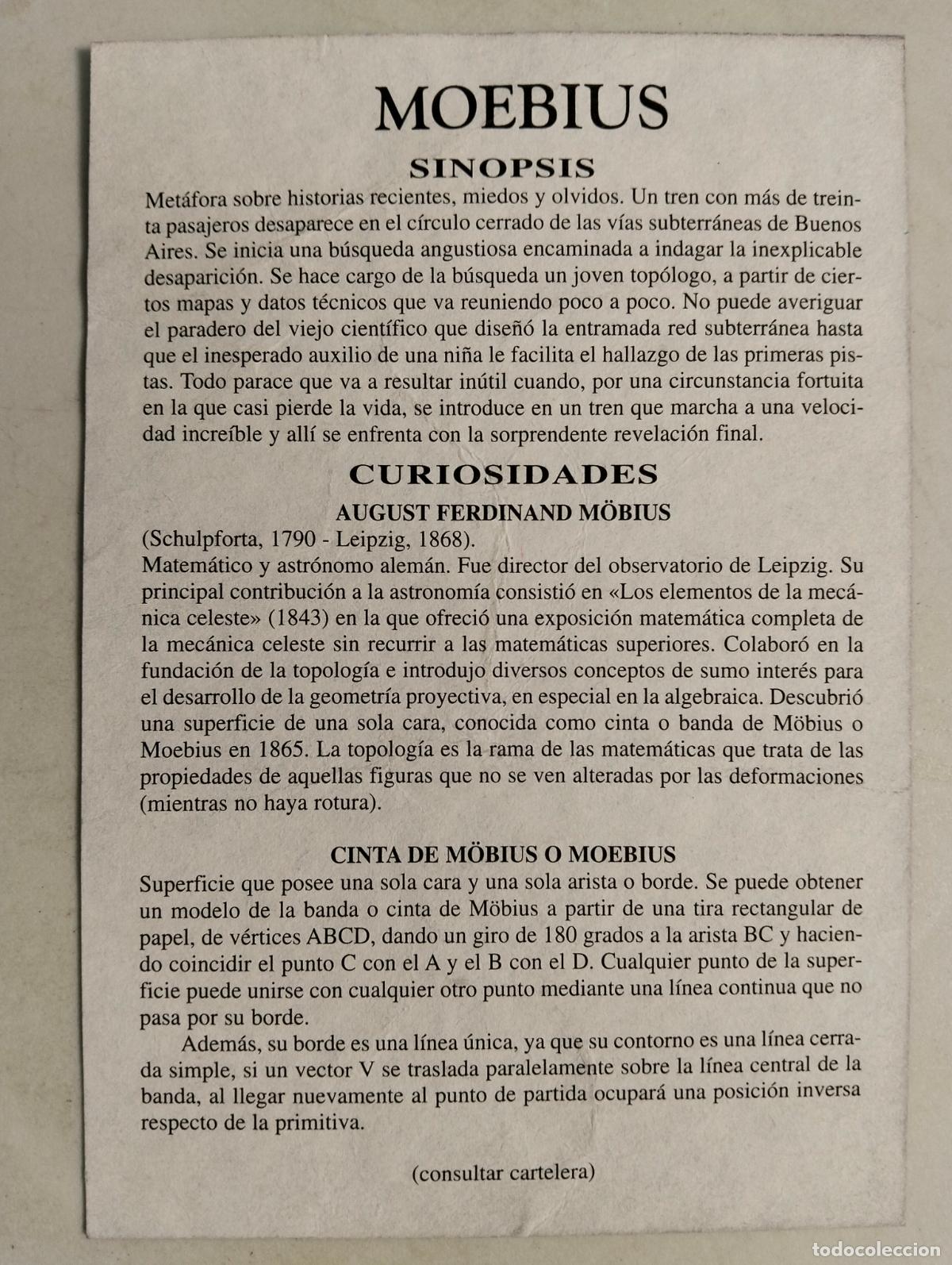 Postales: POSTAL PUBLICIDAD, MOEBIUS, A&Ntilde;OS 90 - Foto 2