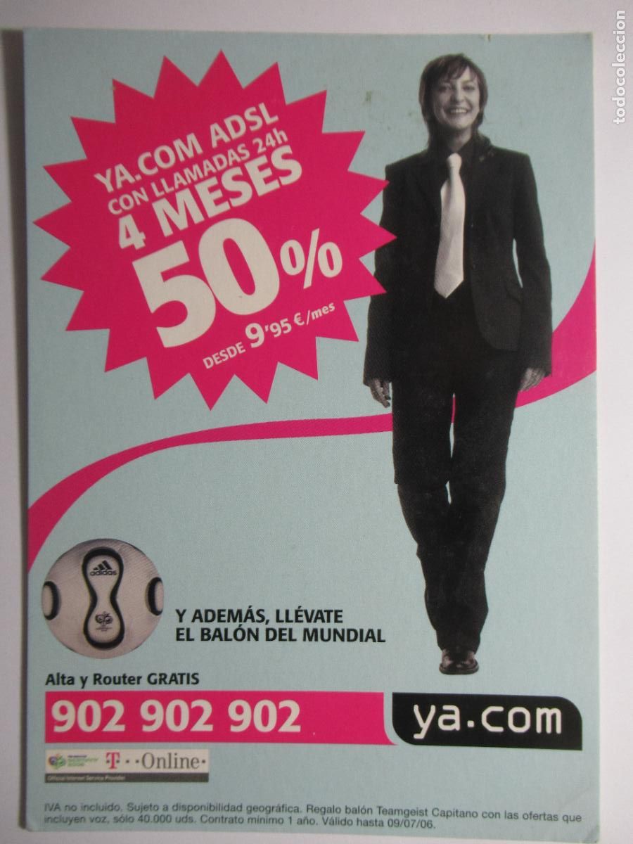 Postales: Postal publicitaria - Ya.com adsl - Foto 1