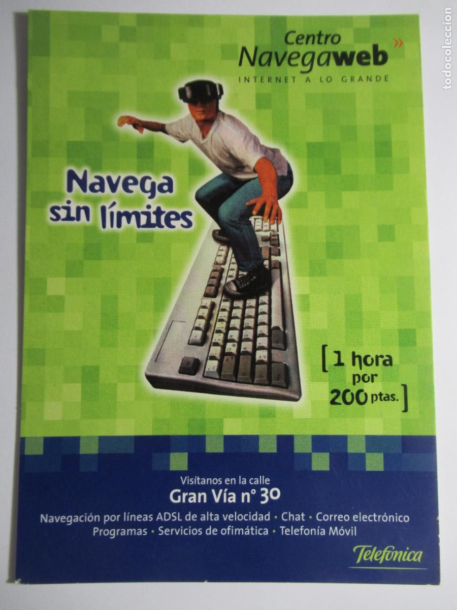 Postales: Postal publicitaria - Centro navegaweb - Foto 1