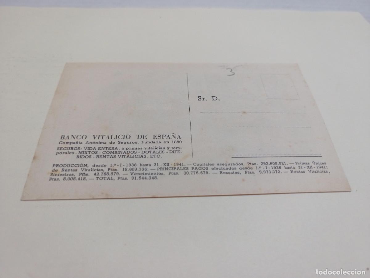 Postales: POSTAL BANCO VITALICIO DE ESPA&Ntilde;A - Foto 2