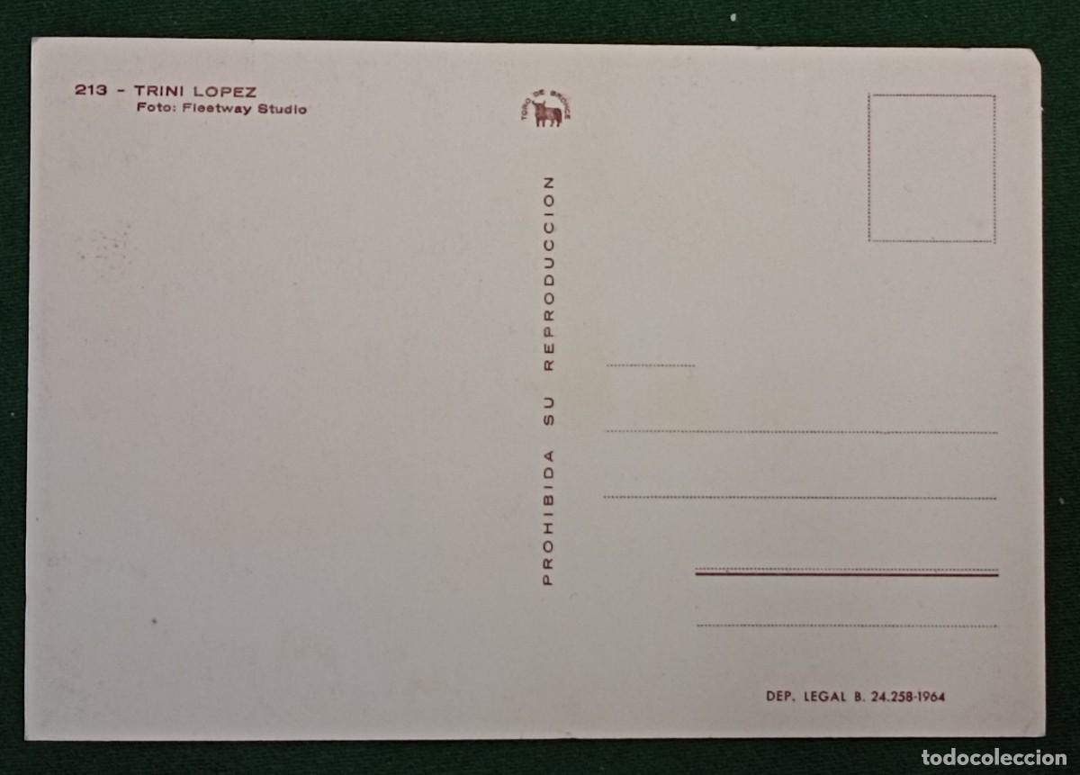 Postales: Trini L&oacute;pez. Ed. TORO DE BRONCE. 1964. - Foto 2
