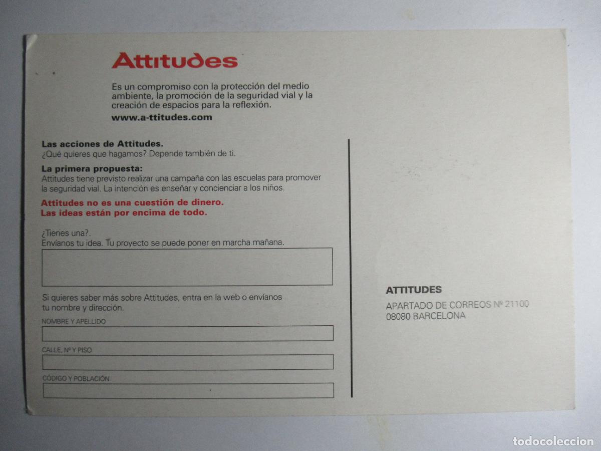 Postales: Postal publicitaria Attitudes - Foto 2