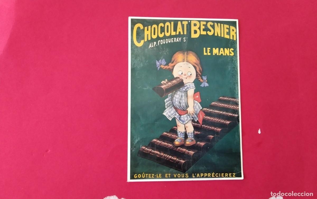 Postales: POSTAL DE PUBLICIDAD CHOCOLATES BESNIER - Foto 2