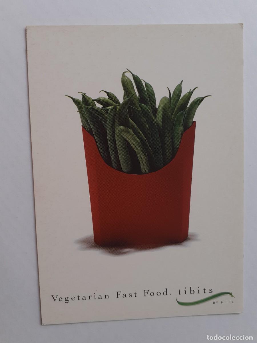 Postales: POSTAL - PUBLICIDAD - COMIDA R&Aacute;PIDA VEGETARIANA TIBITS - Foto 1