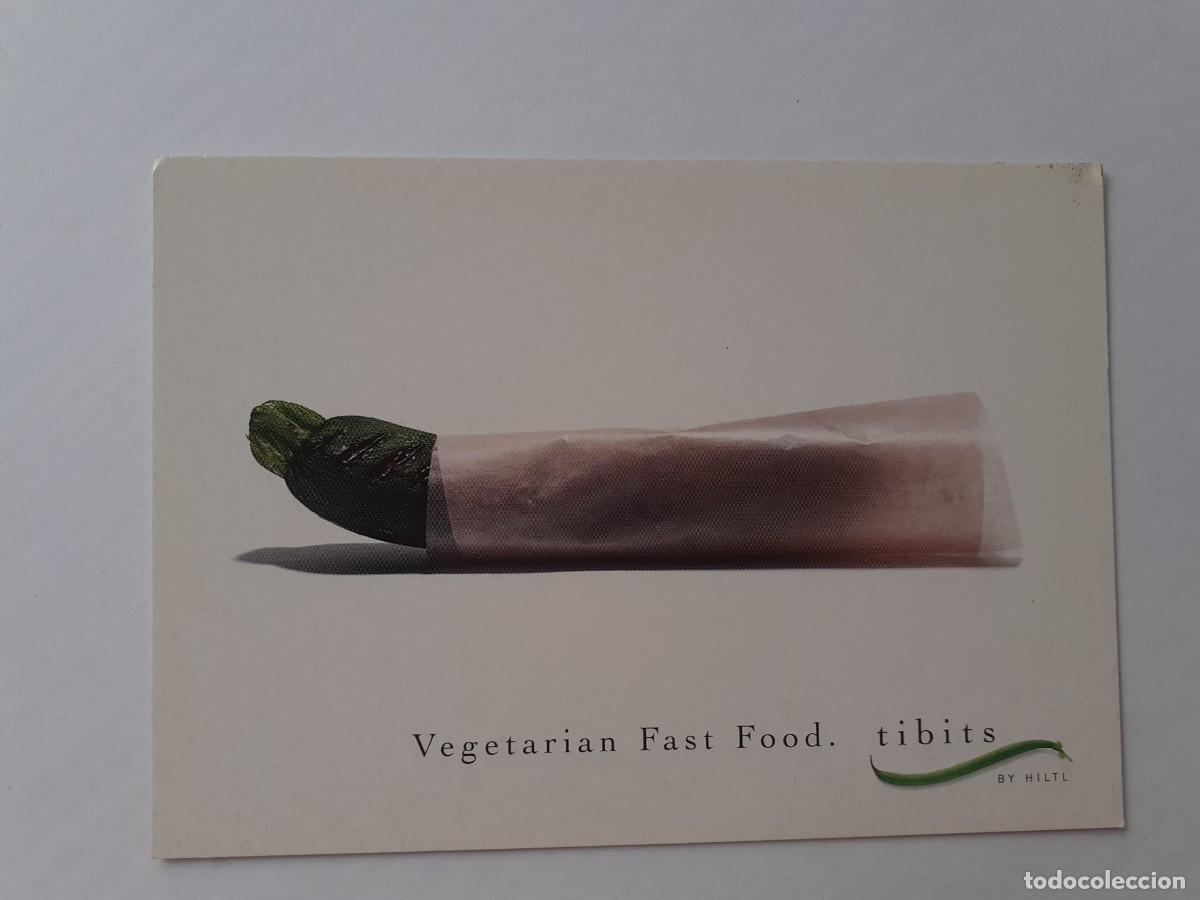 Postales: POSTAL - PUBLICIDAD - COMIDA R&Aacute;PIDA VEGETARIANA TIBITS - Foto 1