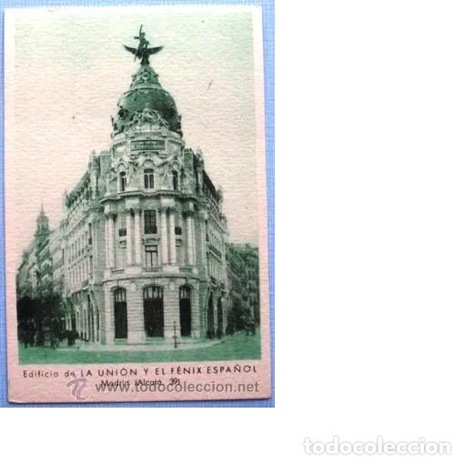 Postales: Postal Edificio de La Uni&oacute;n y El F&eacute;nix Espa&ntilde;ol. Madrid (Alcal&aacute;, 39). - Foto 1