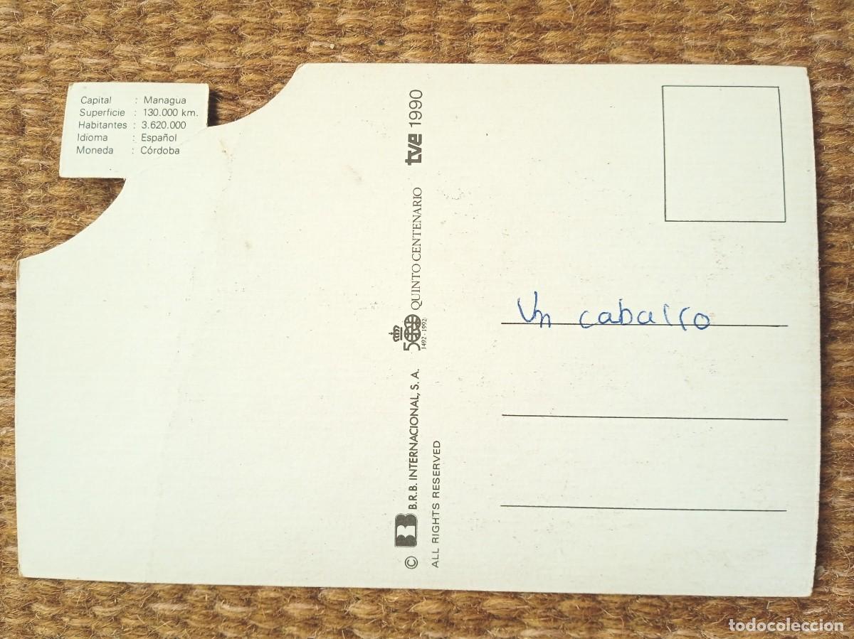 Postales: CU&Eacute;TARA - QUINTO CENTENARIO TVE 1990 - NICARAGUA - Foto 2