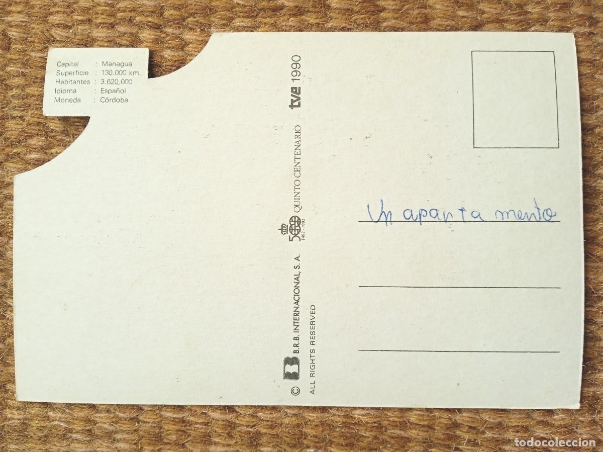 Postales: CU&Eacute;TARA - QUINTO CENTENARIO TVE 1990 - NICARAGUA - Foto 2