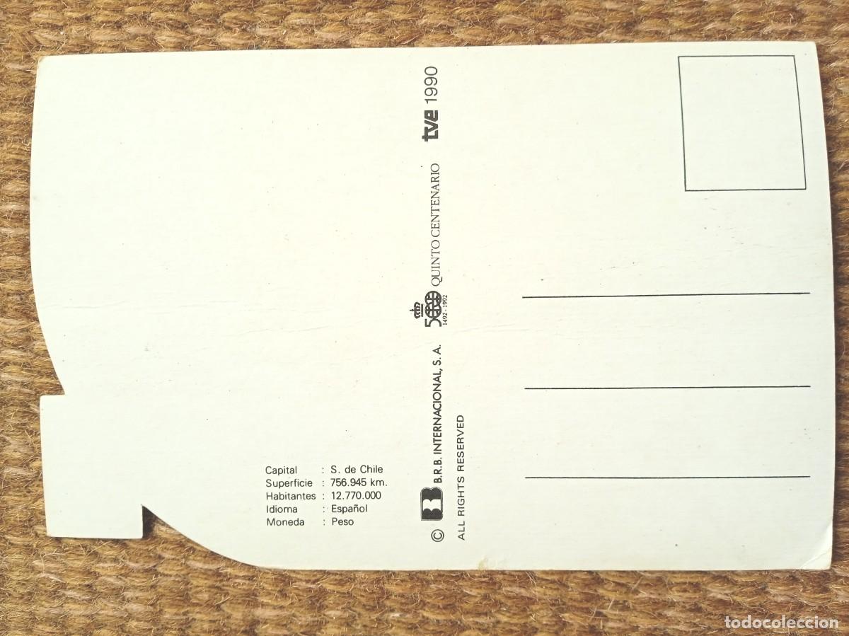 Postales: CU&Eacute;TARA - QUINTO CENTENARIO TVE 1990 - CHILE - Foto 2