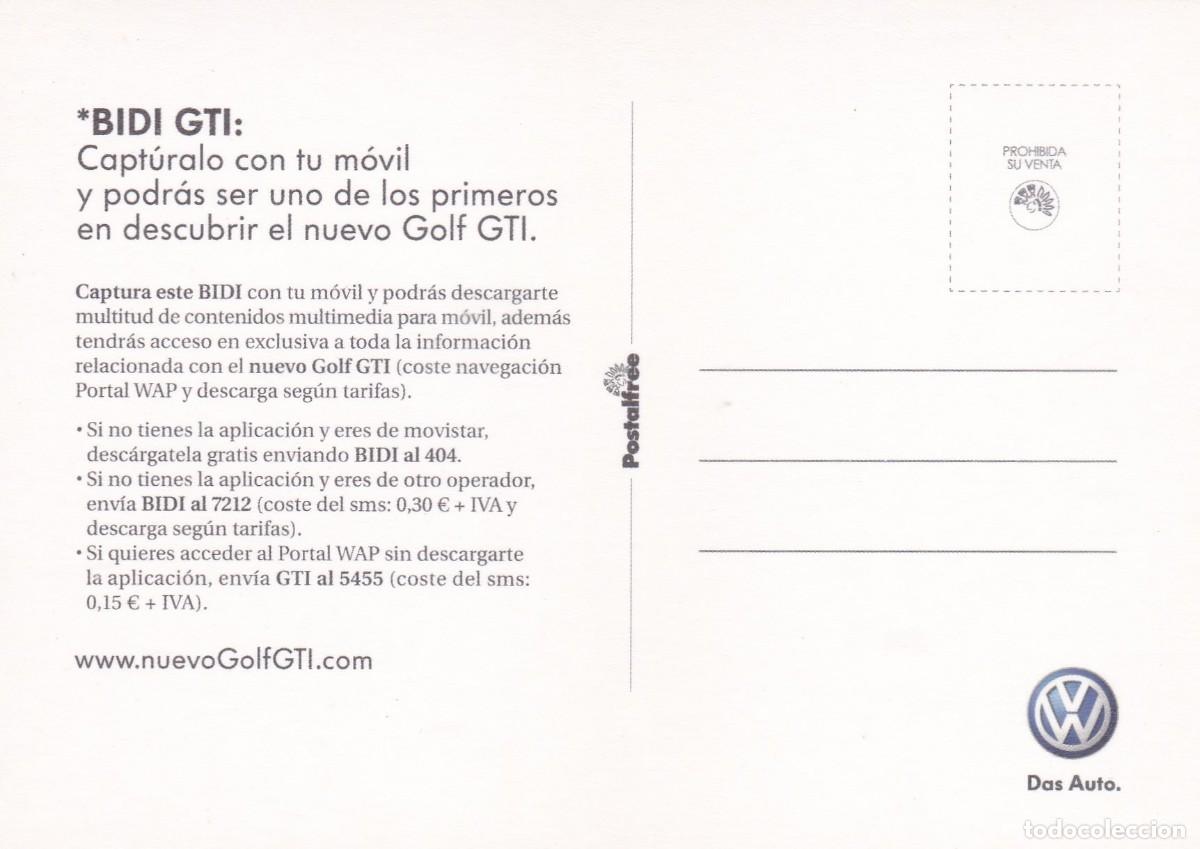Postales: NUEVO COCHE GOLF GTI - POSTALFREE - Foto 2