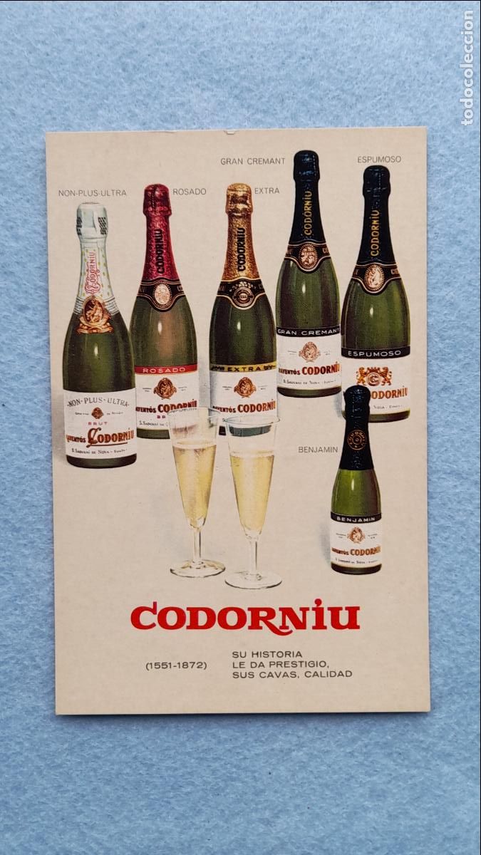 Postales: Postal publicitaria antigua de Cavas CODORNIU. - Foto 1
