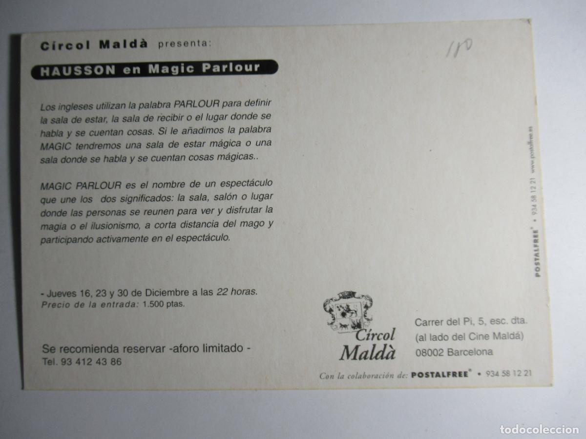 Postales: Circol Mald&agrave; presenta: Hausson en Magic Parlour - Foto 2