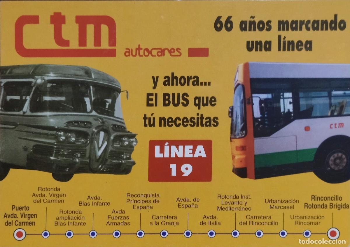 Postales: POSTAL PUBLICIDAD AUTOCARES CTM - Foto 1