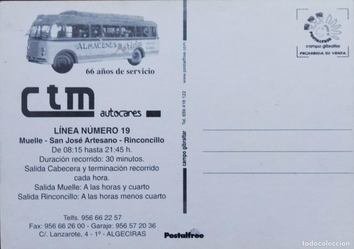 Postales: POSTAL PUBLICIDAD AUTOCARES CTM - Foto 2