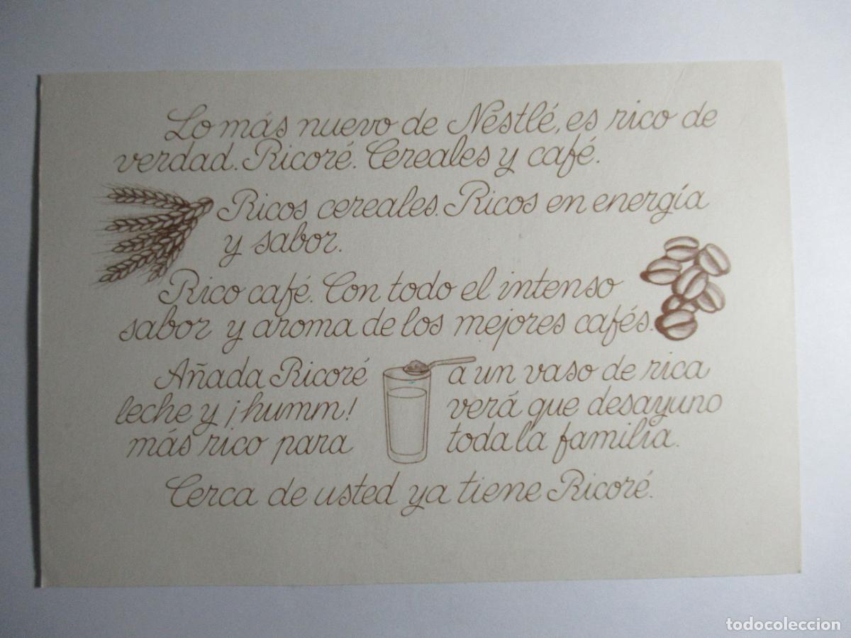 Postales: Ricor&eacute; - Cereales y Caf&eacute; - Nestle - Foto 2