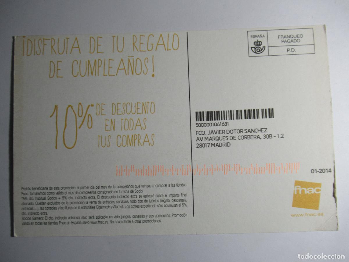 Postales: Postal publicitaria FNAC - Foto 2