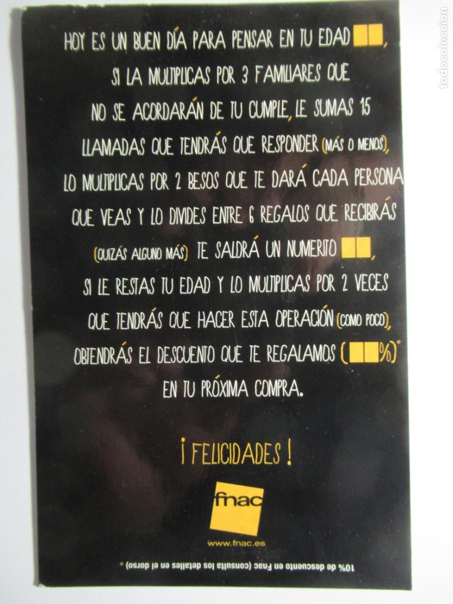 Postales: Postal publicitaria FNAC - Foto 1