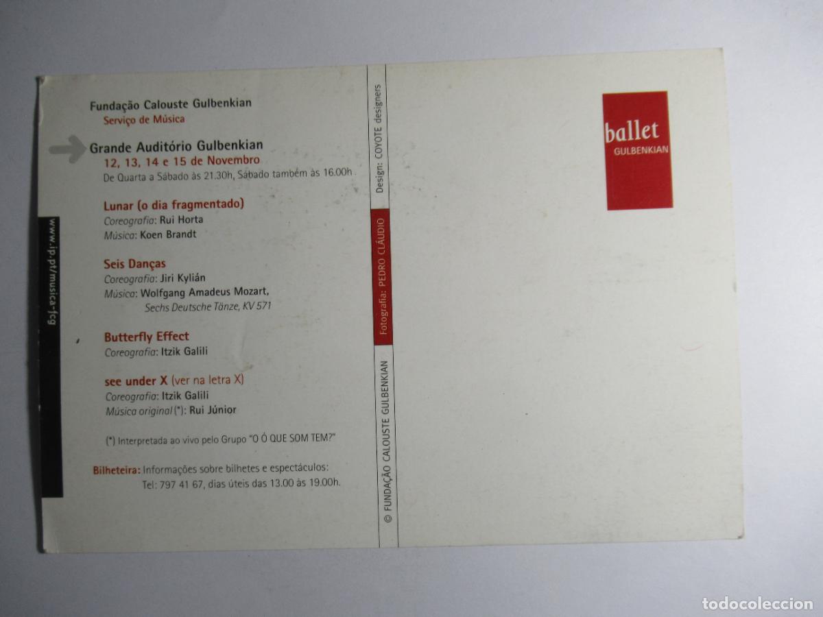 Postales: Ballet Gulbenkian - Postal publicitaria - Foto 2