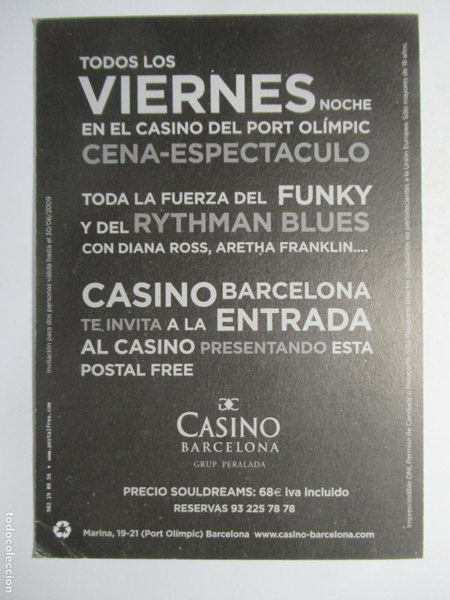 Postales: Cena - Espect&aacute;culo Souldream en Casino Barcelona - Foto 2
