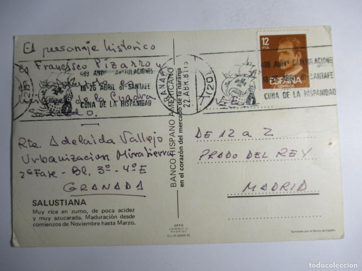 Postales: Naranja Salustiana - Circulada - Foto 2