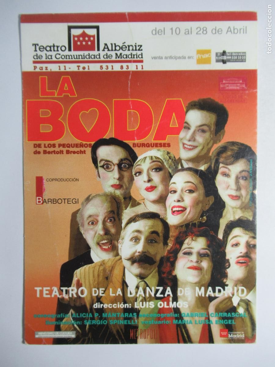 Postales: Teatro Alb&eacute;niz - Madrid - La Boda - Foto 1