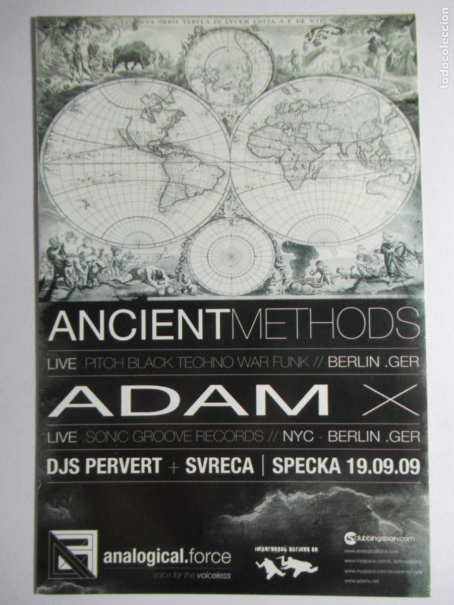 Postales: Ancient Methods - Adam X - Live Madrid - Foto 1