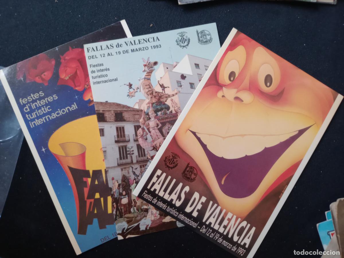 Postales: 3 postales de las Fallas de Valencia 1993 - Foto 1