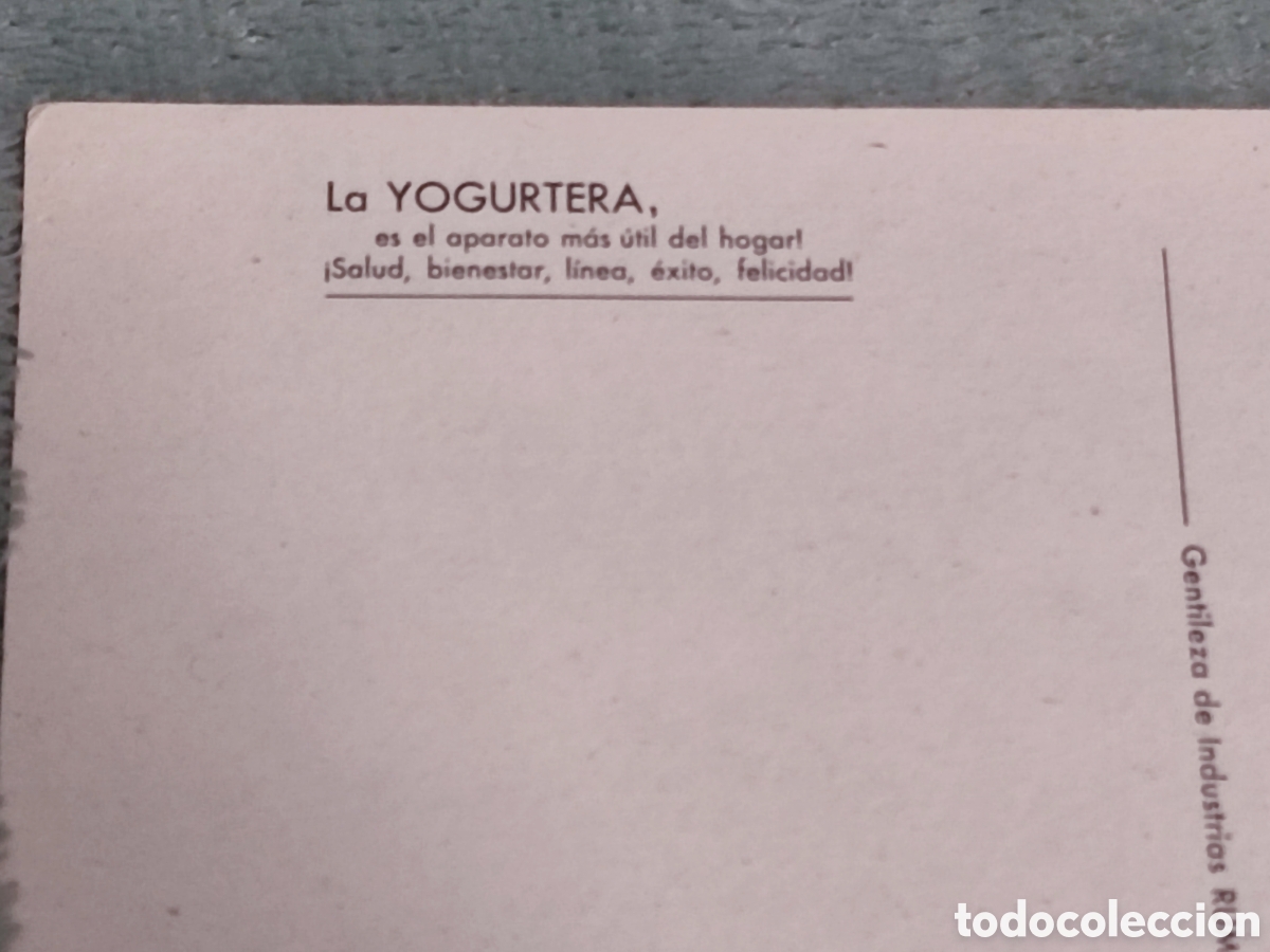 Postales: Antigua tarjeta postal La Yogurtera. - Foto 3