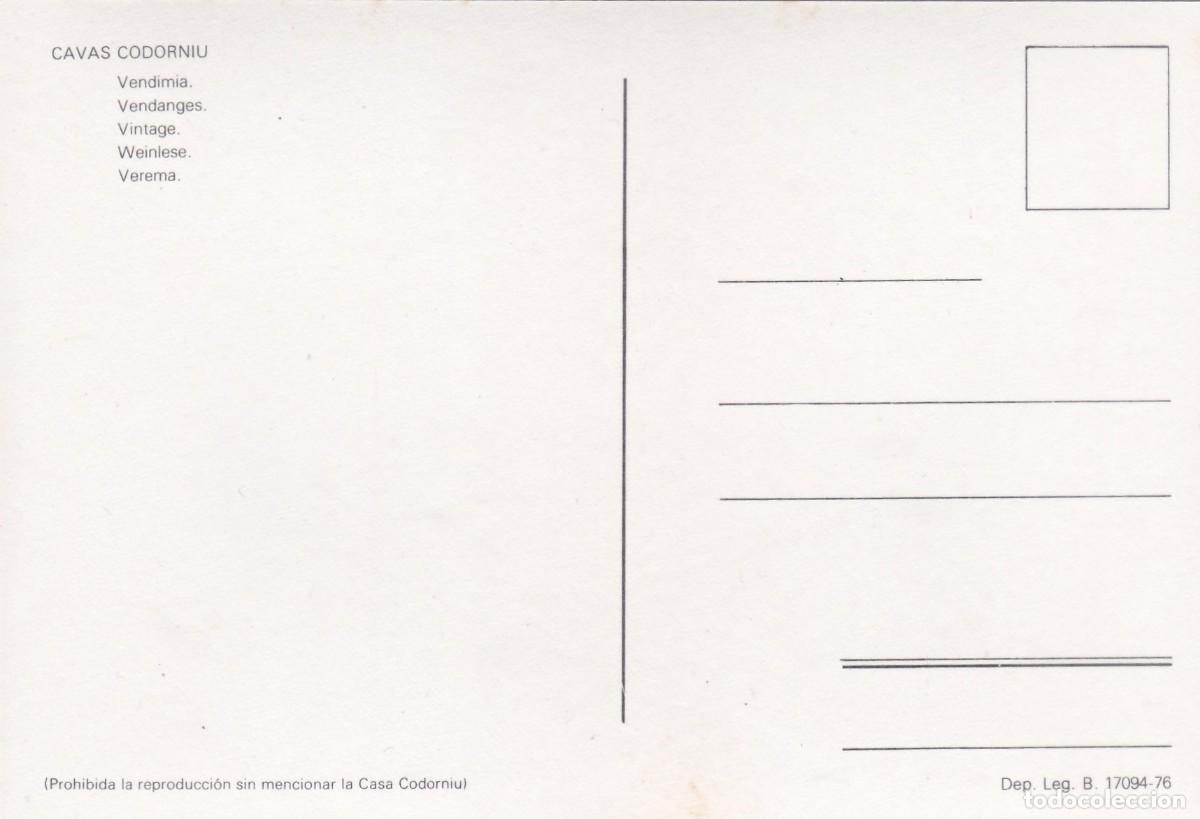 Postales: CAVAS CODORNIU. VENDIMIA (1976) - Foto 2