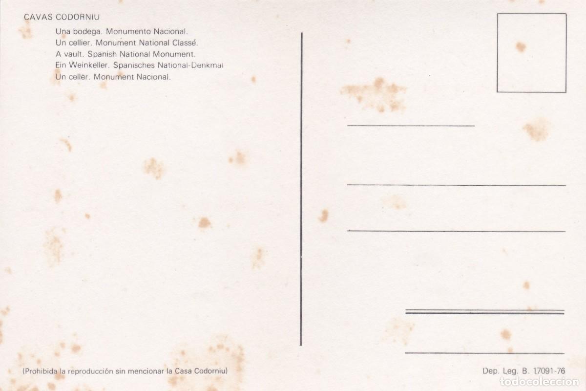 Postales: CAVAS CODORNIU. UNA BODEGA. MONUMENTO NACIONAL (1976) - Foto 2