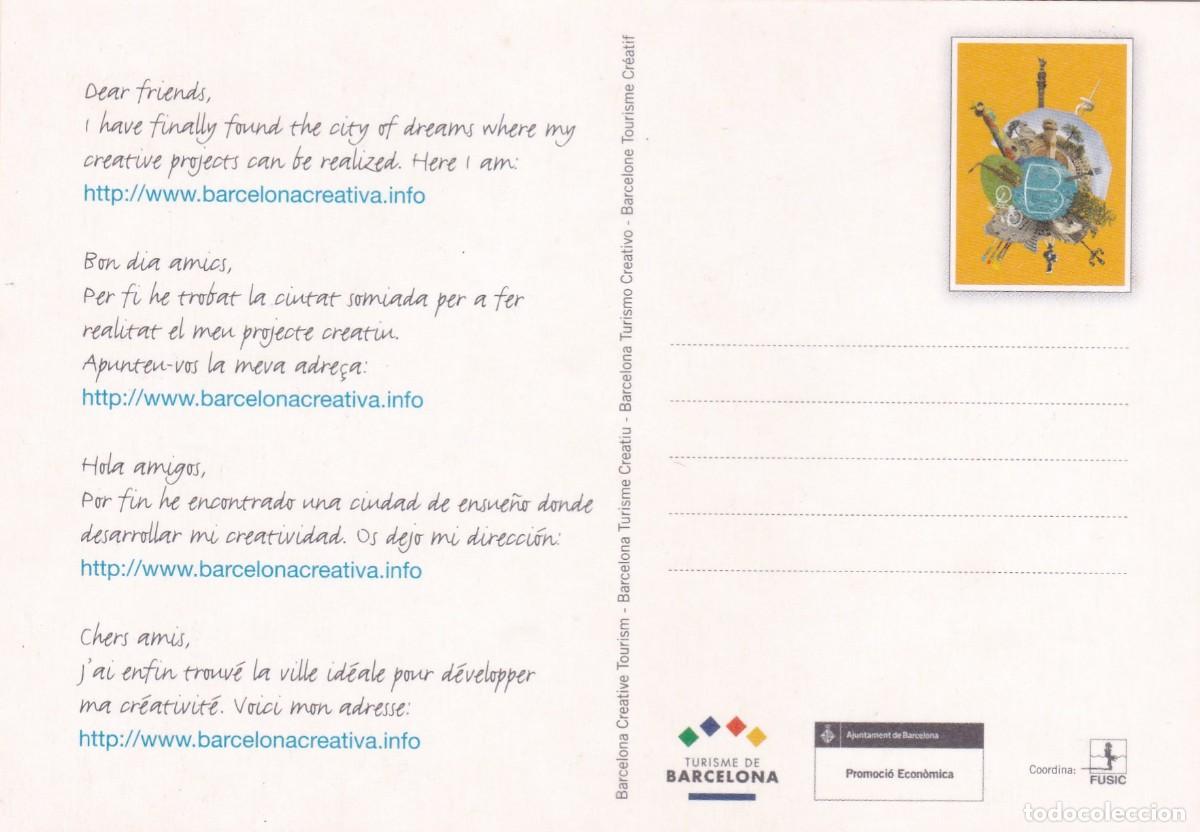 Postales: TURISMO DE BARCELONA. BARCELONA CREATIVA - Foto 2