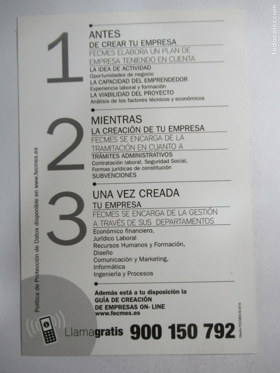 Postales: Flyer Autoempl&eacute;ate - Fecmes / Castilla-La Mancha - Foto 2