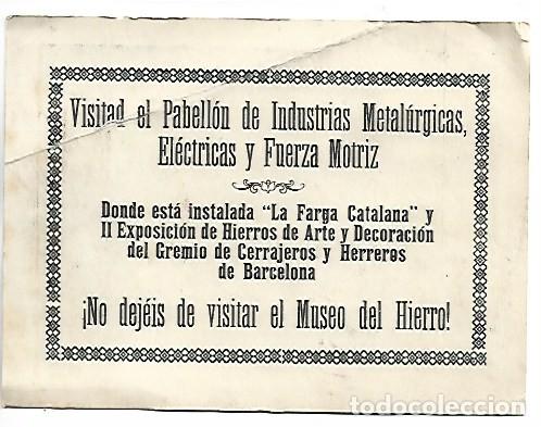 Postales: PUBLICIDAD DEL MUSEO DEL HIERRO.- BARCELONA - Foto 2