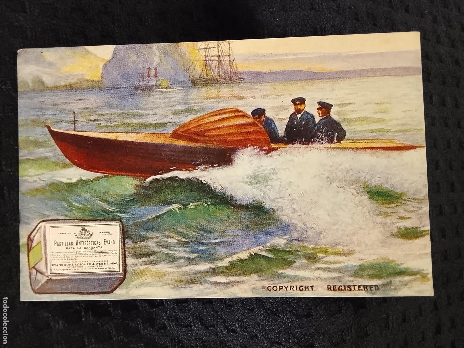 Postales: PASTILLAS ANTISEPTICAS EVANS PARA LA GARGANTA - PUBLICIDAD - POSTAL ANTIGUA -(115.399)