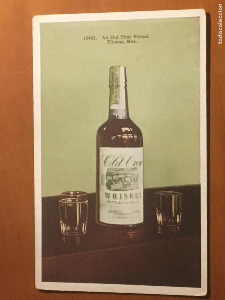 Postales: whisky old crow mexico tijuana postal publicitaria original antigua