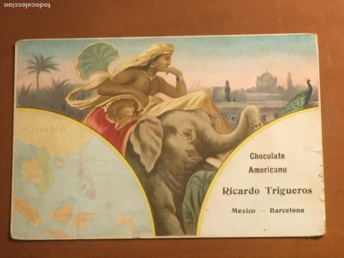 Postales: chocolate americano ricardo triqueros mexico barcelona postal publicitaria original antigua
