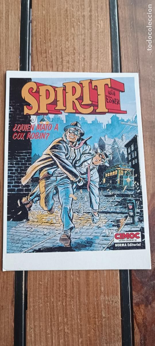 Postales: TARJETA TIPO POSTAL PUBLICIDAD COMIC CIMOC SPIRIT WILL EISNER &iquest; QUIEN MATO A COX ROBIN ? NORMA ED.