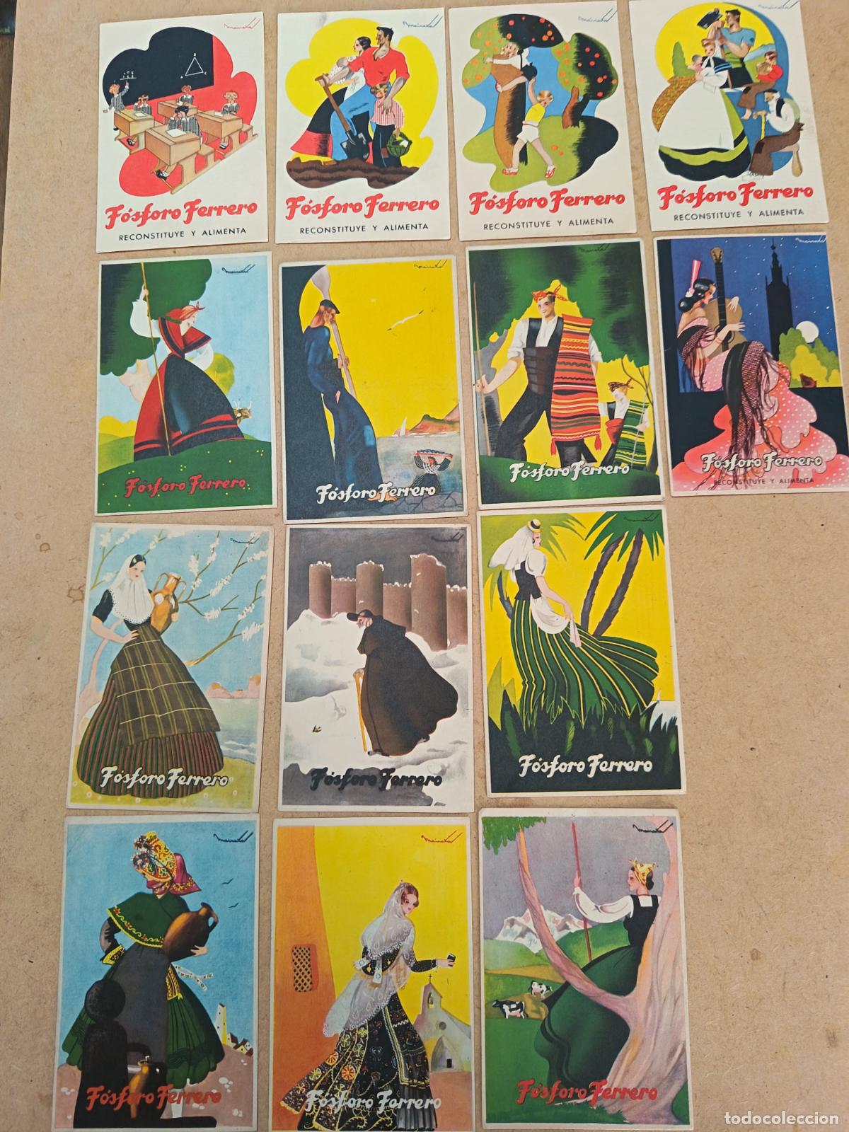 Postales: LOTE DE 14 POSTALES PUBLICITARIAS DE FOSFORO FERRERO. SIN ESCRIBIR. LAS DE LA FOTO.