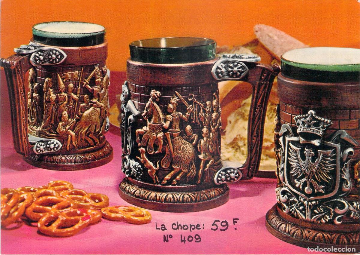 Postales: Postal Publicitaria de Jarras de Cerveza Esculpidas de Berck-Plage