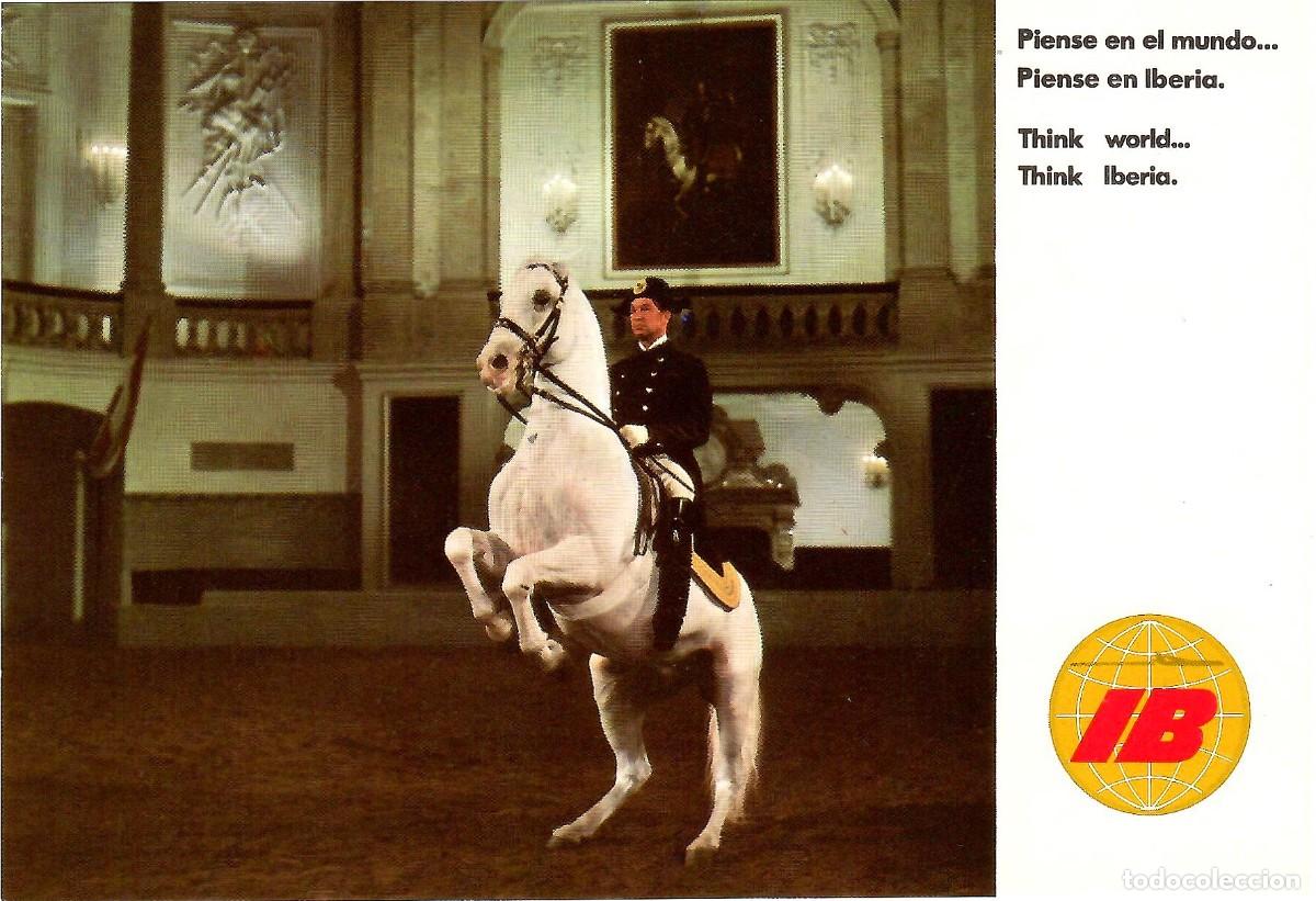 Postales: ESCUELA ESPA&Ntilde;OLA DE EQUITACI&Oacute;N. Viena. Postal publicitaria de Iberia. Sin circular. ED. IBERIA