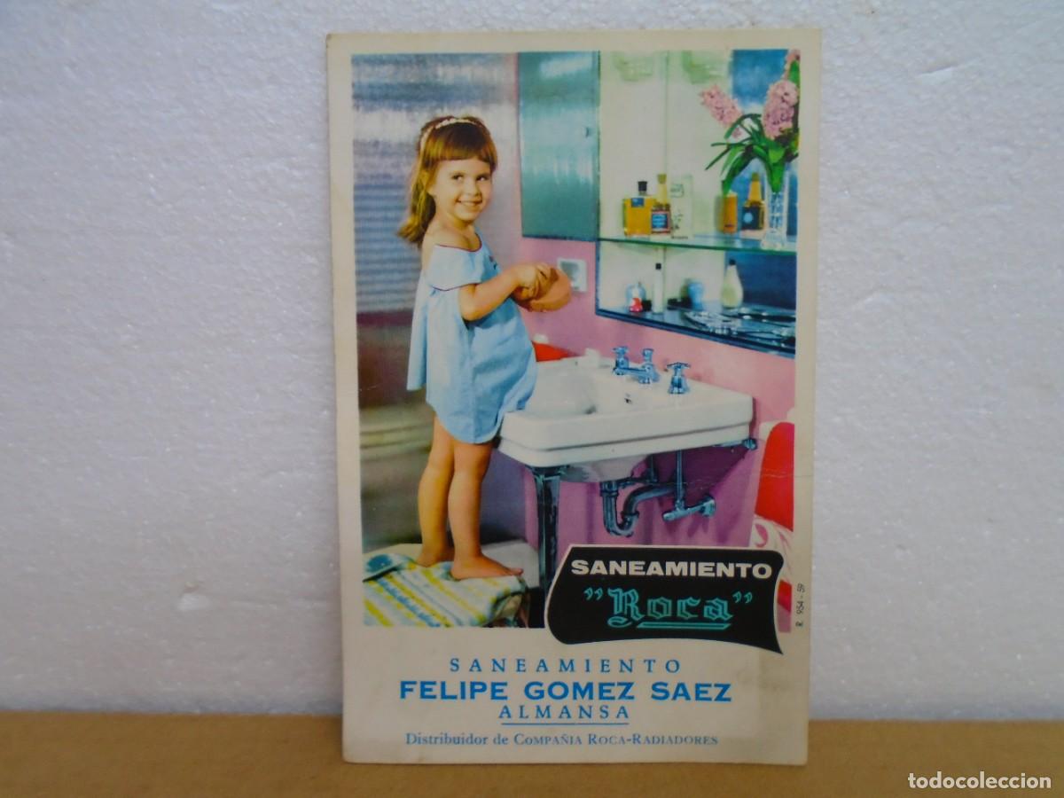 Postales: ALMANSA(ALBACETE)SANEAMIENTO&rdquo;ROCA&rdquo;DELEGADO EN LA POBLACION.POSTAL ESCRITA,A&Ntilde;OS 50.