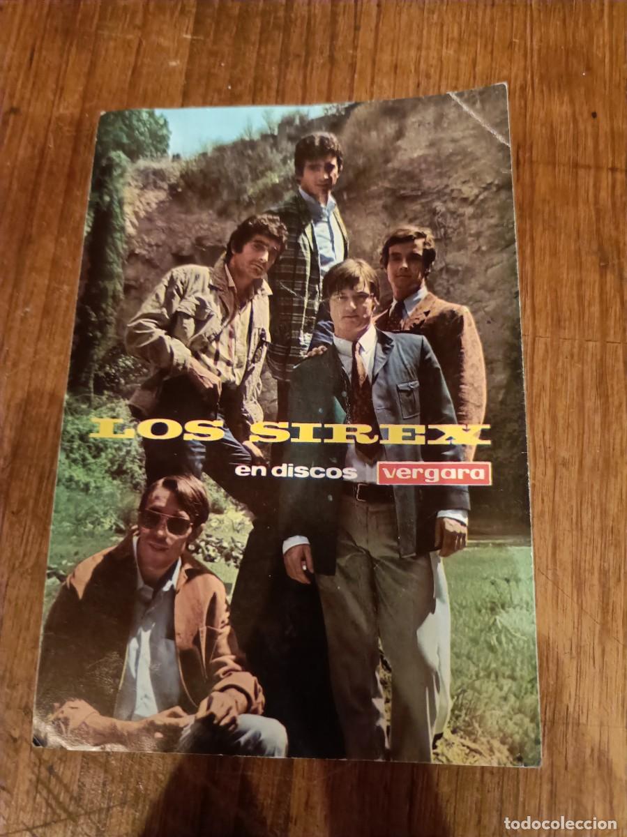 Postales: LOS SIREX. FOTOGRAF&Iacute;A PROMOCIONAL DISCOS ZAFIRO. DISCOGRAF&Iacute;A AL DORSO