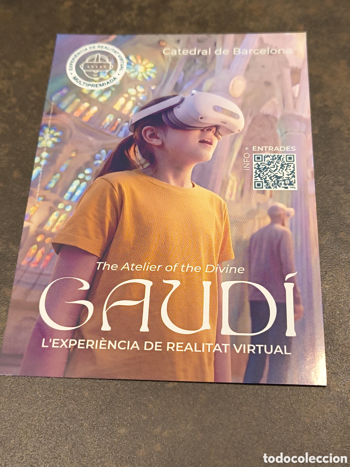 Postales: SIMIL POSTAL. GAUDI. L&acute;EXPERIENCIA REALITAT VIRTUAL. CATEDRAL DE BARCELONA. FLYER.